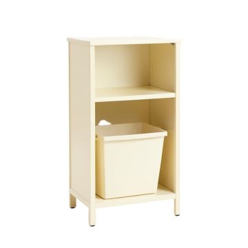 Moss Dale Freestanding Pull-Out Hamper Cabinet - Cream