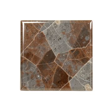 Linear Molded 2 '' X 6 '' Glass Mosaic Tile In Glossy Brown/Gray