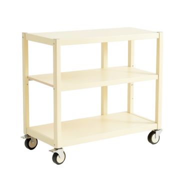 Hazel Branch Empty Rolling Workshop Cart - Ivory