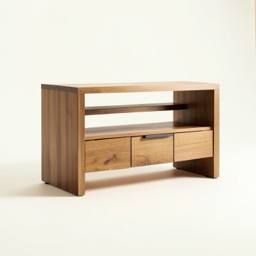 Heng 36 '' Solid Wood Console Table (synthetic illustration; no displayed measurements)