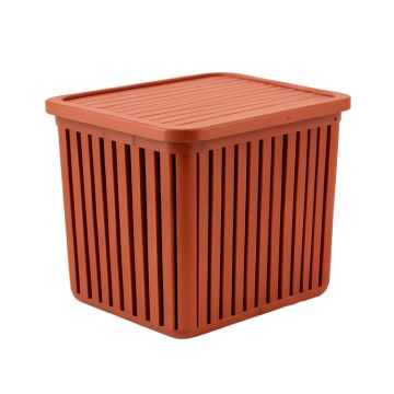 Fern Bend Laundry Hamper - Terracotta