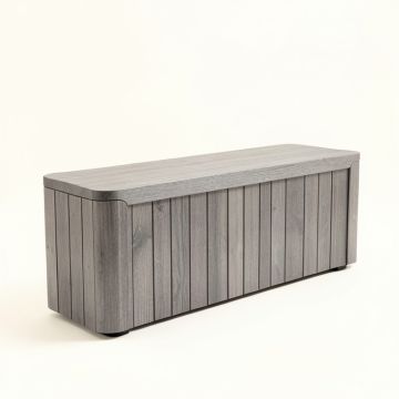 Stone Bridge Narrow Outdoor Storage Bench - Gray (synthetic illustration; no displayed measurements)