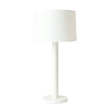 Juniper Brook Floor Lamp With A Plain Fabric Shade - White