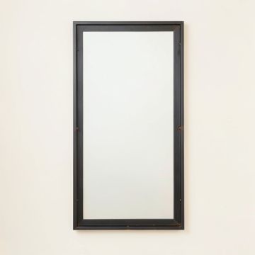 Forged Iron Rectangle Accent Mirror (synthetic illustration; no displayed measurements)