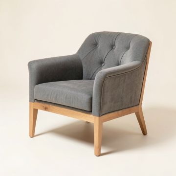 Mathis 31.1 '' Wide Tufted Polyester Armchair (synthetic illustration; no displayed measurements)