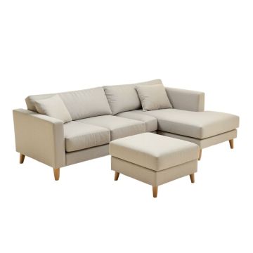 Sectional Couch With Reversible Chaise Modern L-Shape Sofa 3-Seat Couch Modular Sectional Sofa