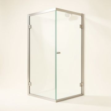 Aqua Fold 33.5 '' W X 72 '' H Pivot Semi-Frameless Shower Door (synthetic illustration; no displayed measurements)