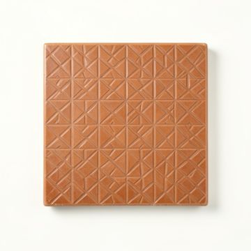 Heath Bend Uninstalled Square Decorative Tile - Terracotta (synthetic illustration; no displayed measurements)