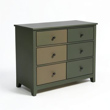 Alyssa Mid Century Modern 6 Drawer Double Dresser (synthetic illustration; no displayed measurements)