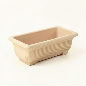 Pine Canyon Empty Railing Planter With Integral Brackets - Beige (synthetic illustration; no displayed measurements)