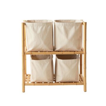 Briar Brook Laundry Sorting Station With Plain Removable Bags - Beige (synthetic illustration; no displayed measurements)