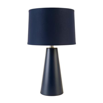 Pine Dale Table Lamp With A Plain Fabric Shade - Navy