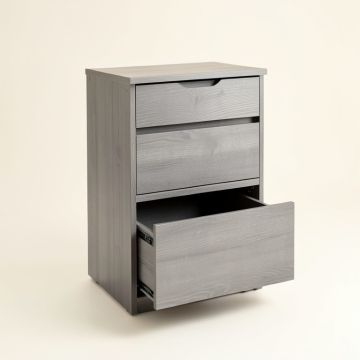 Lake Dale Freestanding Pull-Out Hamper Cabinet - Gray (synthetic illustration; no displayed measurements)