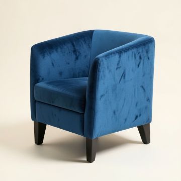 Rezzan Velvet Side Chair In Blue (synthetic illustration; no displayed measurements)