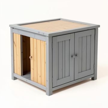 Harbor Crossing Empty Furniture-Style Litter Enclosure - Gray (synthetic illustration; no displayed measurements)