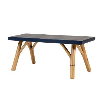 Hazel Bend Indoor Bench - Navy
