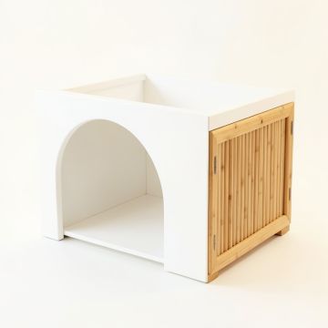 Olive Field Empty Furniture-Style Litter Enclosure - White (synthetic illustration; no displayed measurements)