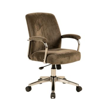 Velvet Swivel Desk Chair with Arms