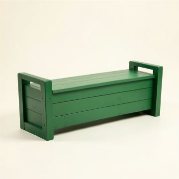 Stone Bend Narrow Outdoor Storage Bench - Green (synthetic illustration; no displayed measurements)