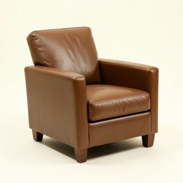 Estro 24.8 '' Wide Genuine Leather Swivel Armchair (synthetic illustration; no displayed measurements)