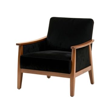 Flint Branch Upholstered Armchair - Black (synthetic illustration; no displayed measurements)