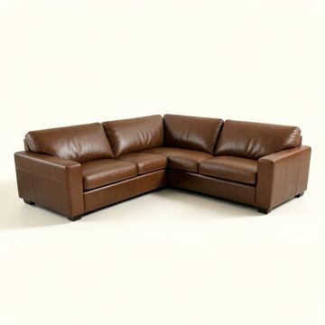Paulk 112.2 '' Wide Genuine Leather Sleeper Corner Sectional (synthetic illustration; no displayed measurements)