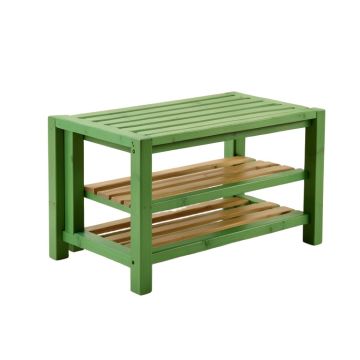 Juniper Branch Shoe Storage Bench - Green