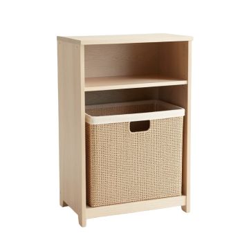 Bay Dale Freestanding Pull-Out Hamper Cabinet - Beige