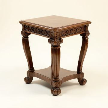Neoclassical Male Occasional End Table (synthetic illustration; no displayed measurements)
