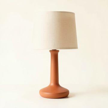 Laurel Bluff Table Lamp With A Plain Fabric Shade - Terracotta (synthetic illustration; no displayed measurements)