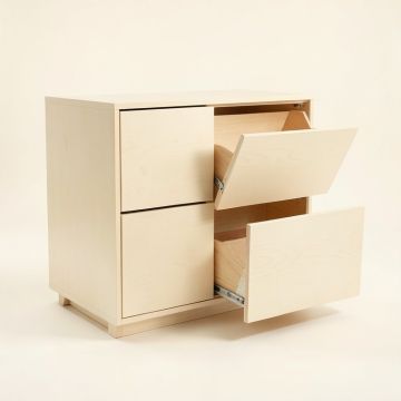 Cliff Dale Freestanding Pull-Out Hamper Cabinet - Ivory (synthetic illustration; no displayed measurements)