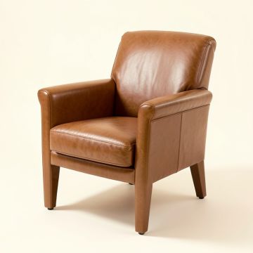 Esse Genuine Leather Upholstered Dining Chair (synthetic illustration; no displayed measurements)