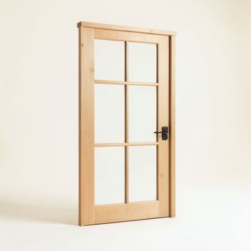 Lucia Glass Barn Door With Installation Hardware Kit (synthetic illustration; no displayed measurements)