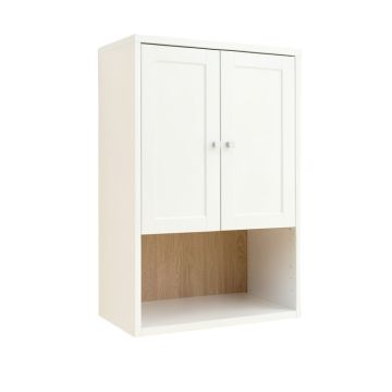 Willow Crest Wall-Mounted Laundry Cabinet - White