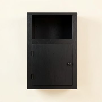 Birch Brook Wall-Mounted Entry Cabinet - Black (synthetic illustration; no displayed measurements)