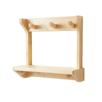 Maple Bend Wall-Mounted Entryway Organizer Shelf - Cream