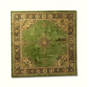 Meda Oriental Green Area Rug (synthetic illustration; no displayed measurements)