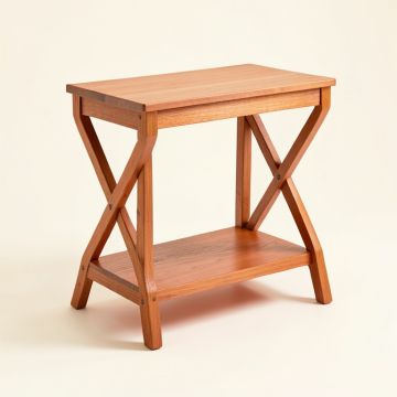 Elm Branch Side Table - Terracotta (synthetic illustration; no displayed measurements)