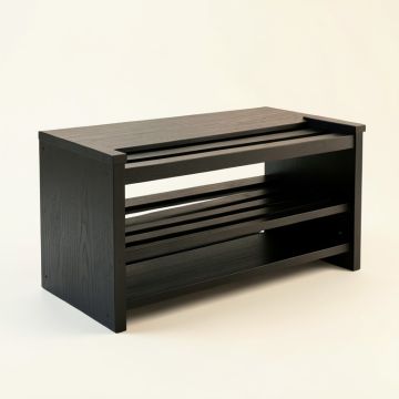 Olive Bluff Shoe Storage Bench - Black (synthetic illustration; no displayed measurements)