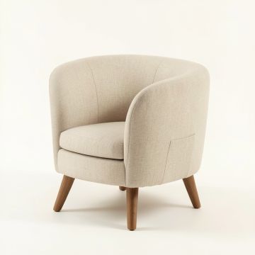 Pine Bridge Upholstered Armchair - Beige (synthetic illustration; no displayed measurements)