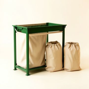 Holly Brook Laundry Sorting Station With Plain Removable Bags - Green (synthetic illustration; no displayed measurements)