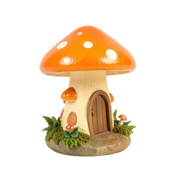Mushroom Fairy House Statue