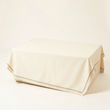 Stone Dale Flat Bed Sheet - Cream (synthetic illustration; no displayed measurements)