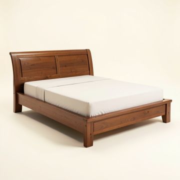 Shaker Solid Wood Platform Bed (synthetic illustration; no displayed measurements)