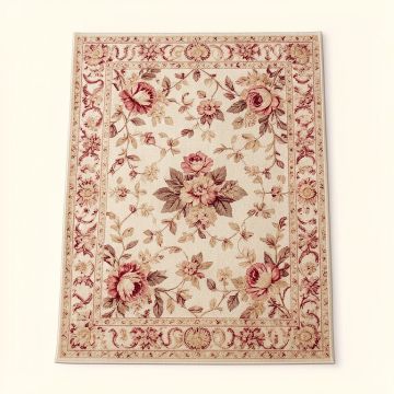 Barwin Floral Plum/Ivory Area Rug (synthetic illustration; no displayed measurements)