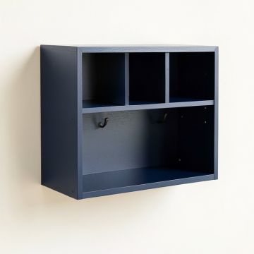 Moss Crest Wall-Mounted Entryway Organizer Shelf - Navy (synthetic illustration; no displayed measurements)