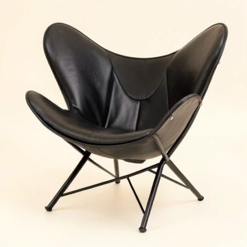 26 '' Wide Genuine Leather Butterfly Chair (synthetic illustration; no displayed measurements)