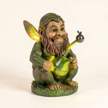 Gnome With Led Firefly Watering Garden Statue (synthetic illustration; no displayed measurements)