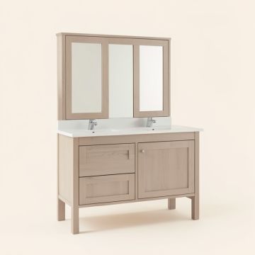 Carnrike 60 '' Wall-Mounted Double Bathroom Vanity Set (synthetic illustration; no displayed measurements)