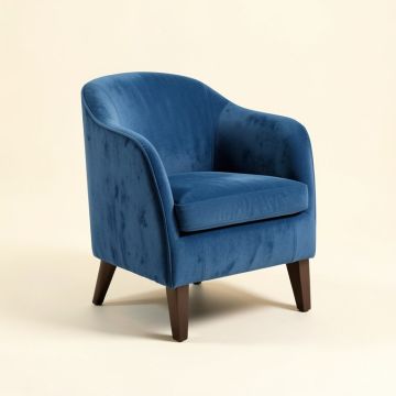Stouferberg Velvet Side Chair In Blue (synthetic illustration; no displayed measurements)
